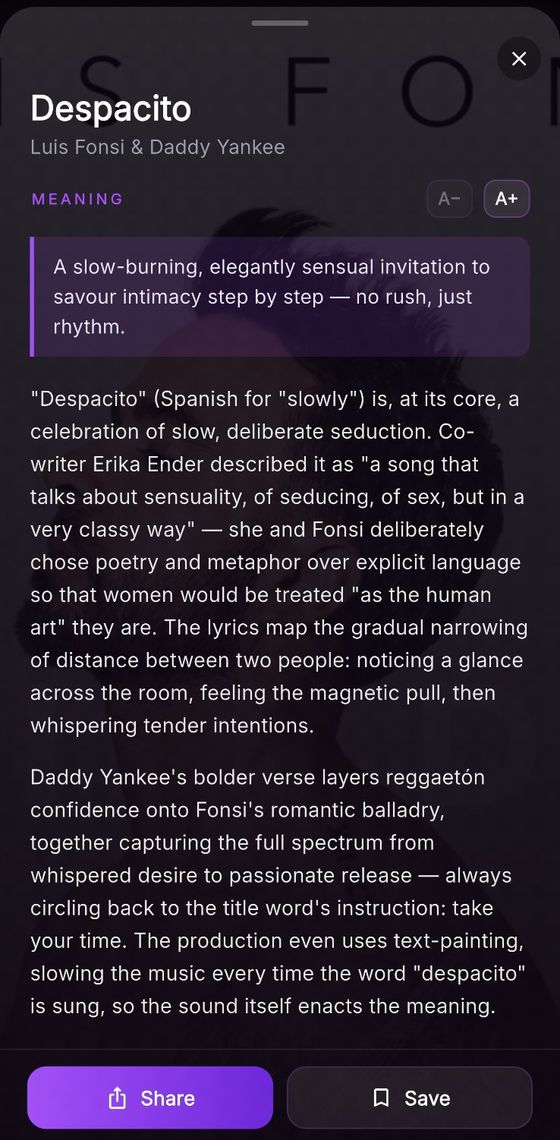 Sense — what Despacito really means