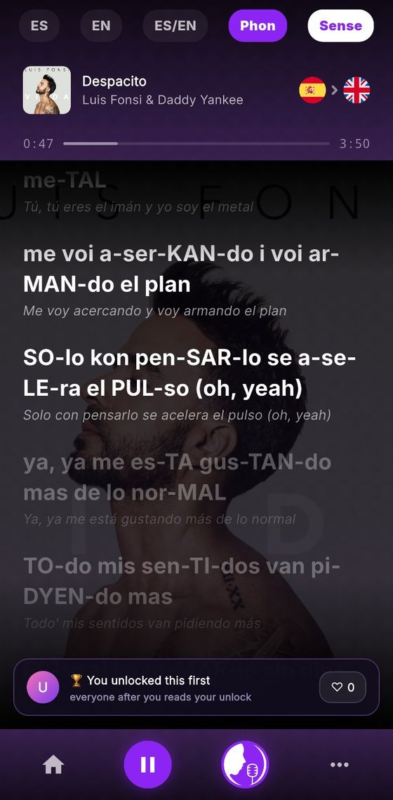 Phon — Despacito respelled the way it sounds